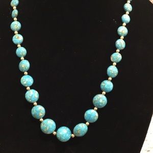 Turquoise Magnesite gemstone necklace